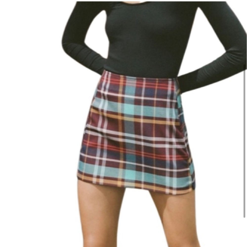 Urban Outfitters Multicolor Plaid Mini Skirt